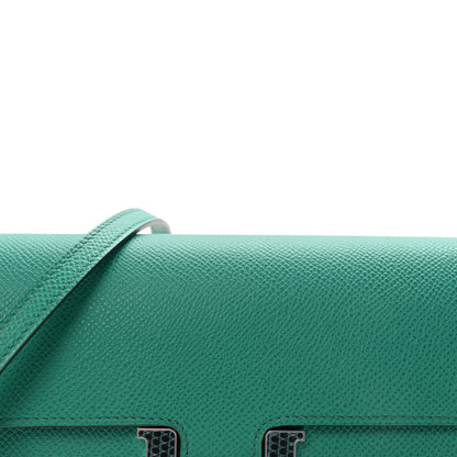Hermes Epsom Lizard Constance Wallet To Go Vert Jade Vert Cypress 7 of 10