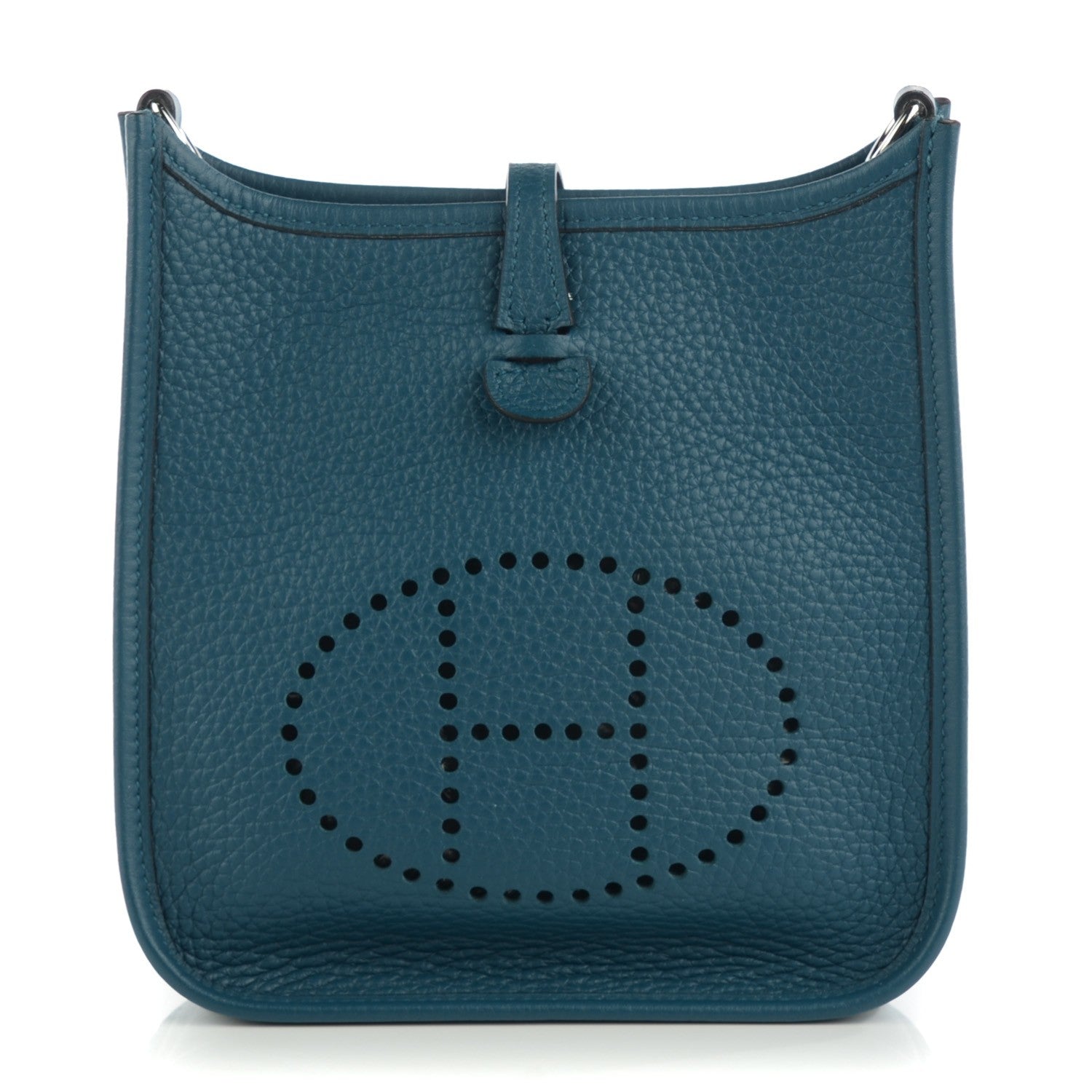 Hermes Taurillon Clemence Evelyne TPM Colvert Turquoise 1 of 9