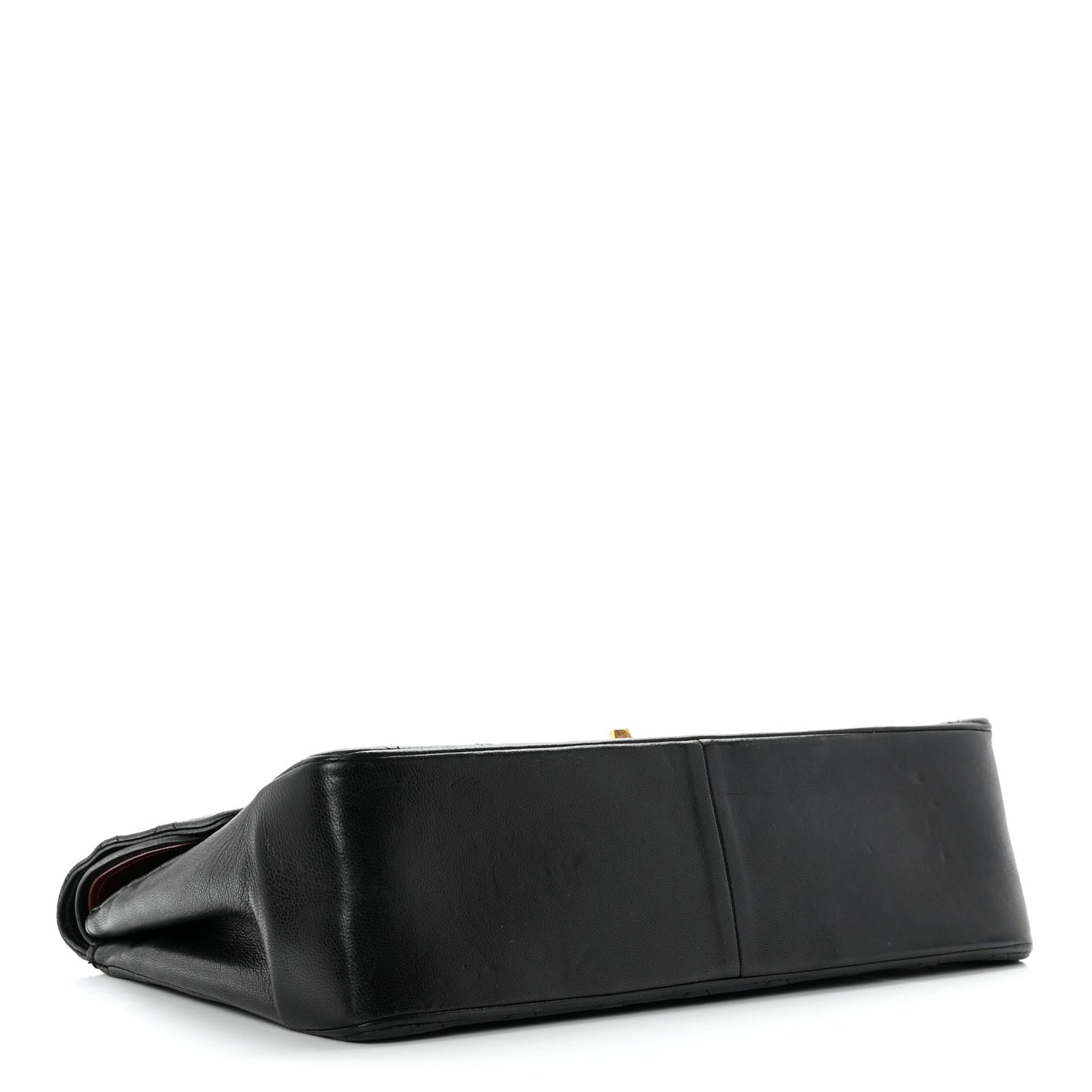 Lambskin Quilted Medium Double Flap Bijoux Chain Black