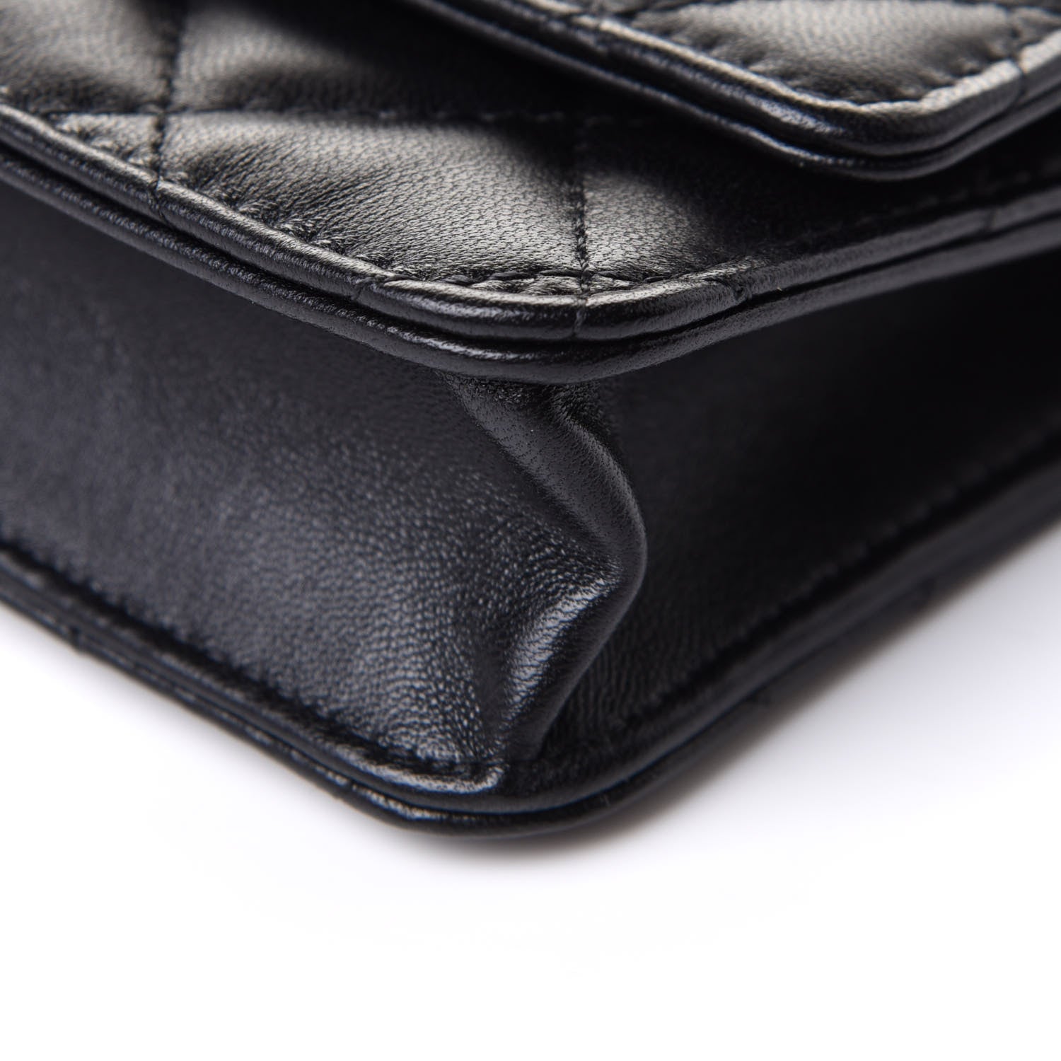 Chanel Lambskin Quilted CC Hook Card Holder So Black 10 of 12