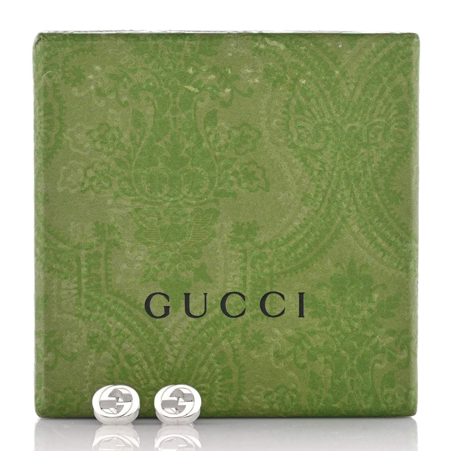 Sterling Silver Interlocking GG Stud Earrings