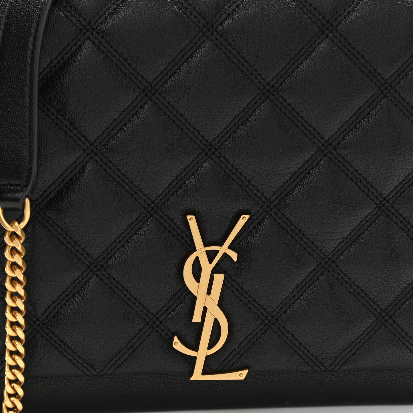 Lambskin Quilted Mini Becky Chain Bag Black