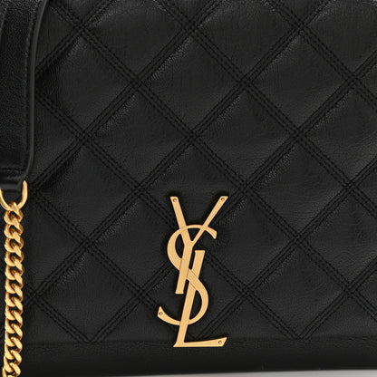 Saint Laurent Lambskin Quilted Mini Becky Chain Bag Black 9 of 12