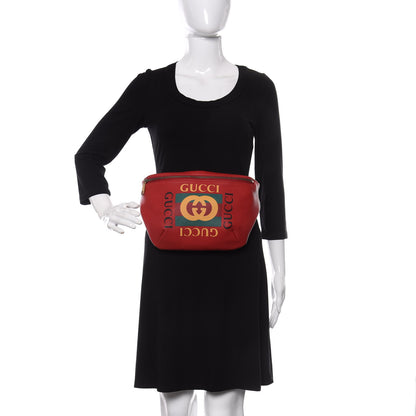 Gucci Grained Calfskin Logo Belt Bag Hibiscus Red 2 of 10