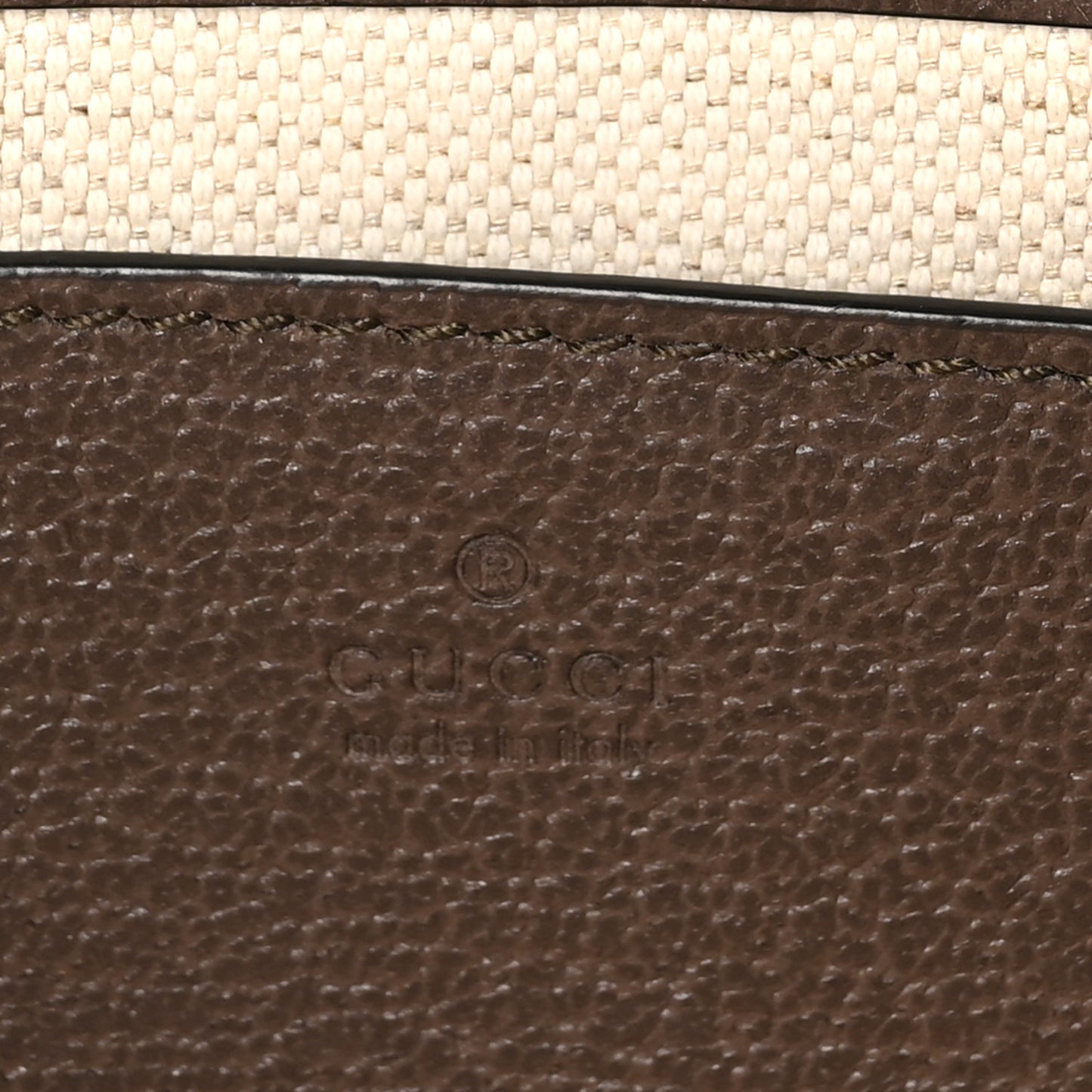 GG Supreme Monogram Textured Dollar Calfskin Web Mini Ophidia Envelope Shoulder Bag Beige Ebony