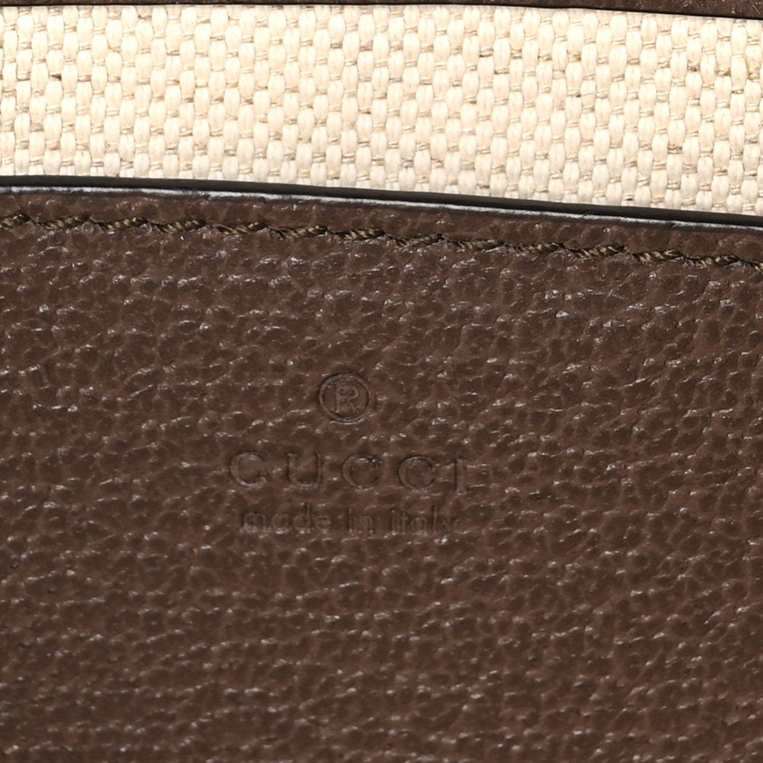 Gucci GG Supreme Monogram Textured Dollar Calfskin Web Mini Ophidia Envelope Shoulder Bag Beige Ebony 6 of 11