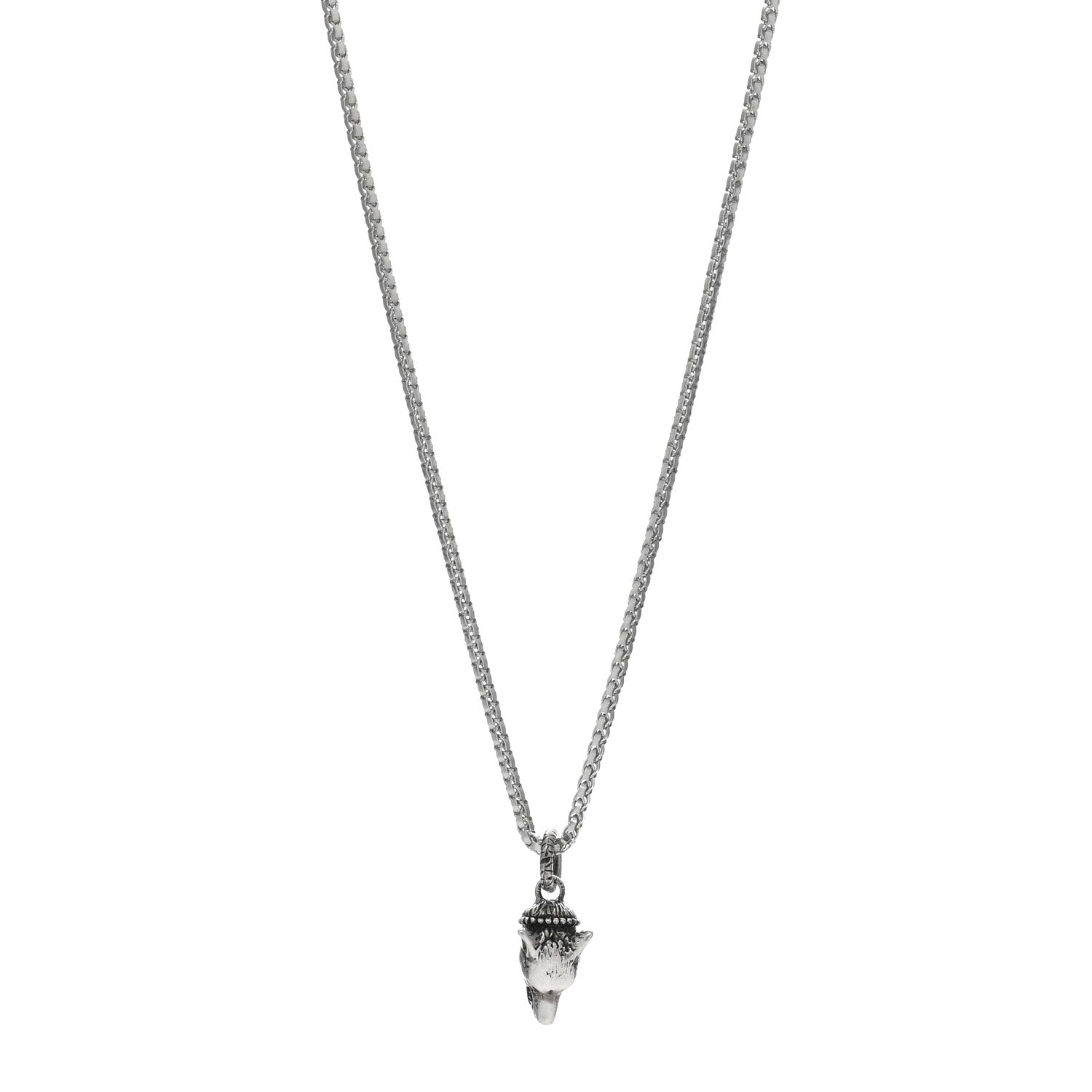 Gucci Sterling Silver Anger Forest Wolf Head Necklace 1402900