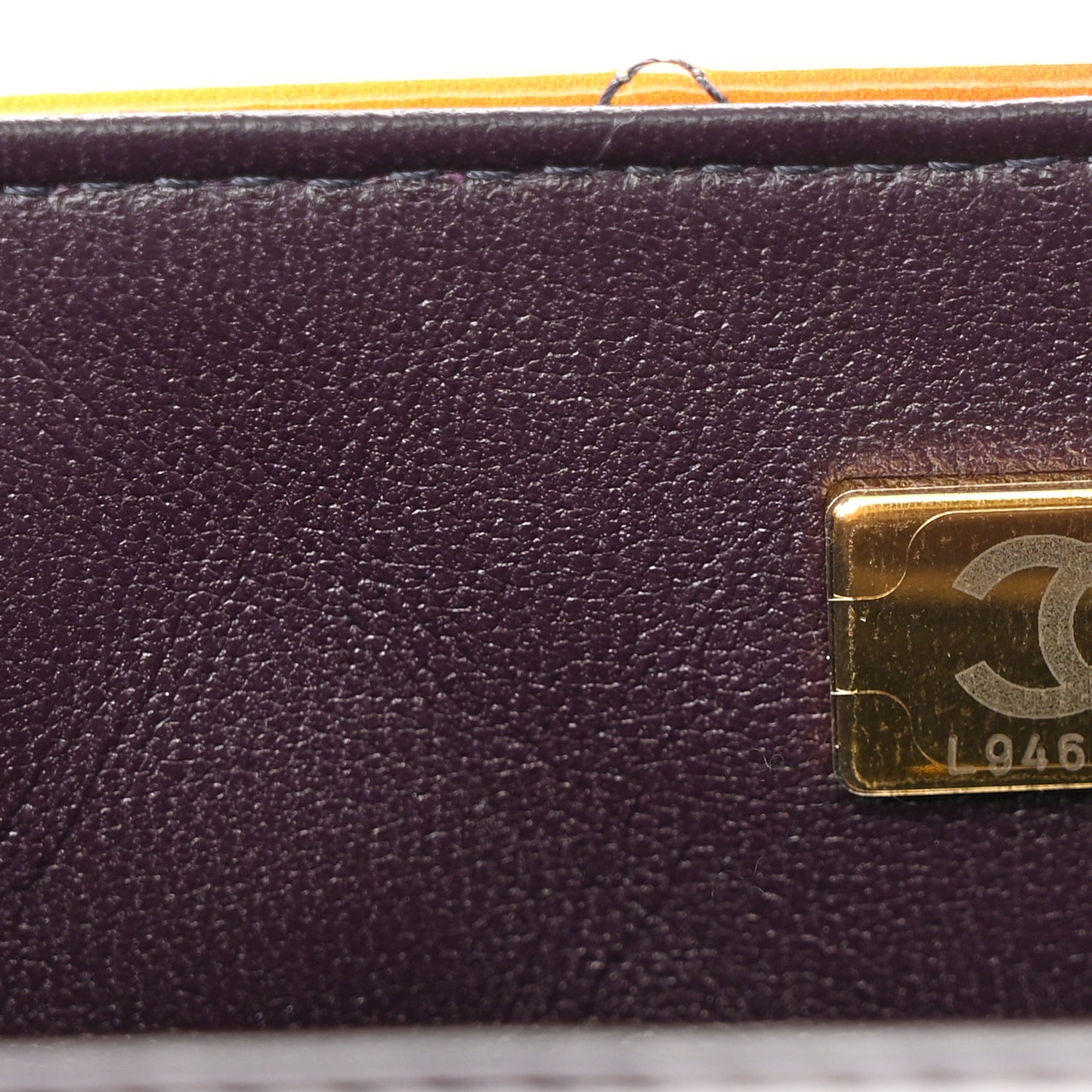 Shaded Patent Calfskin Quilted Mini Rectangular Flap Red Yellow Dark Purple