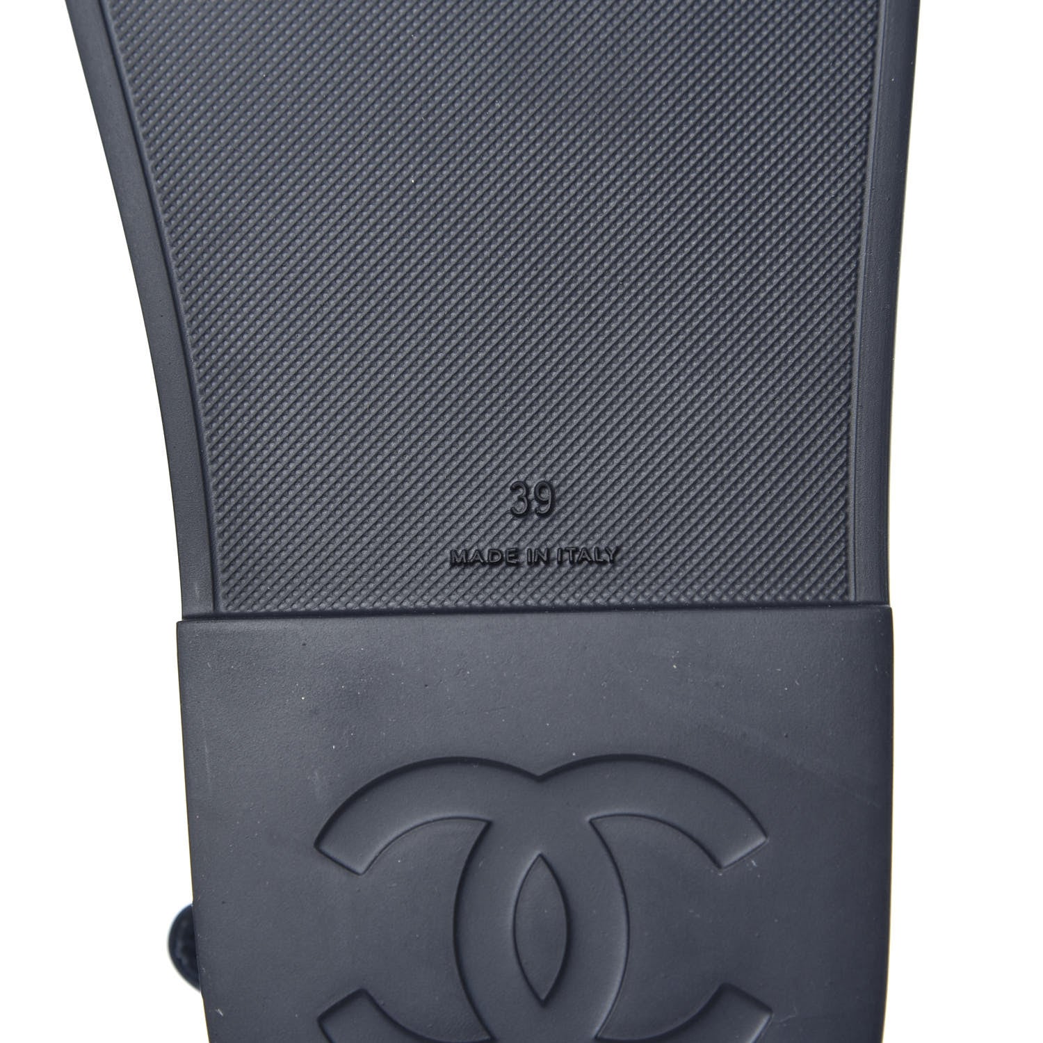 Chanel Rubber CC Dad Sandals 39 Navy 7 of 8