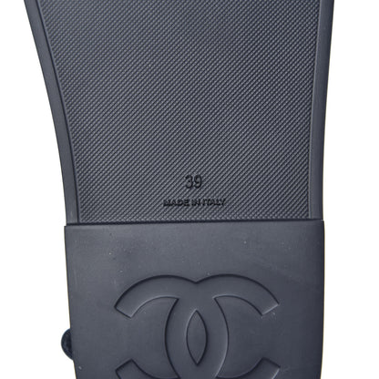 Chanel Rubber CC Dad Sandals 39 Navy 7 of 8