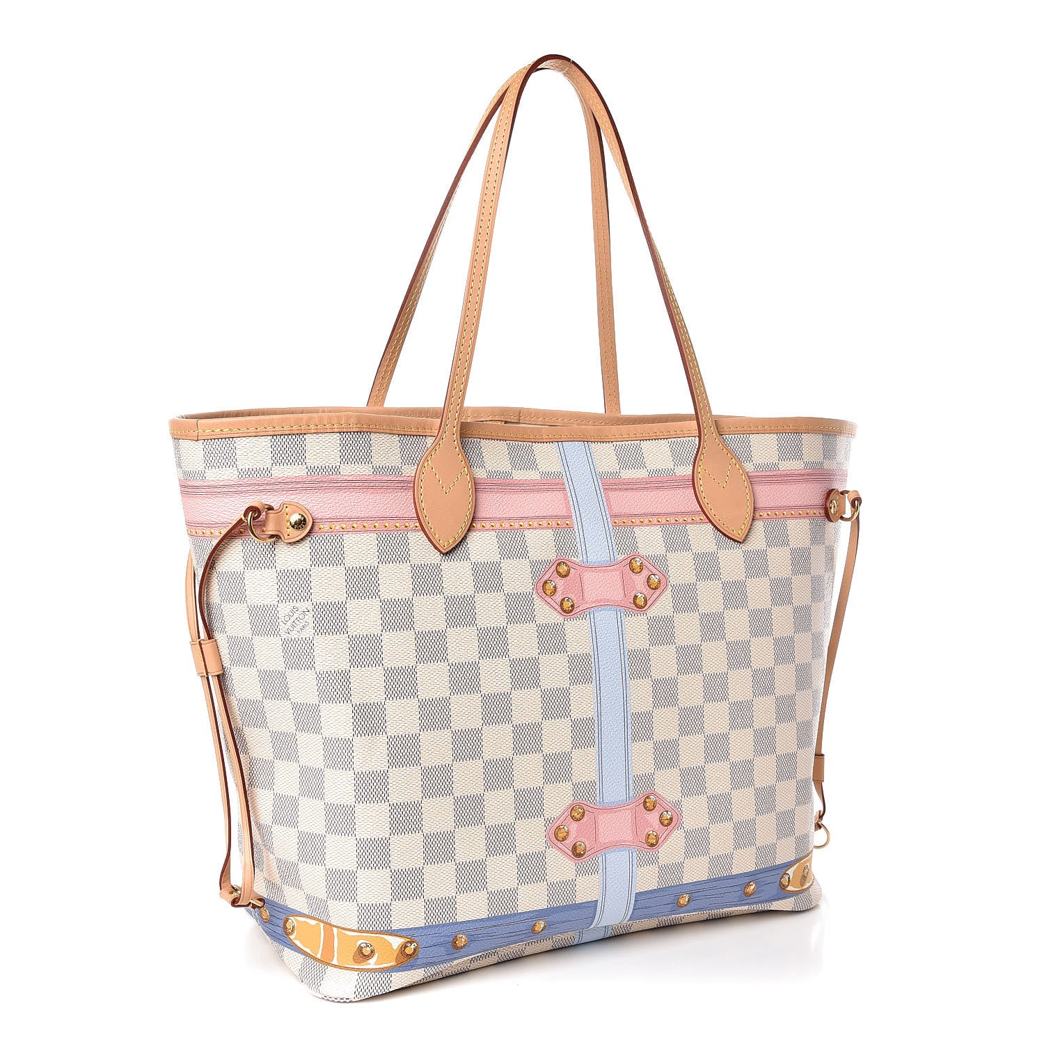 Louis Vuitton Damier Azur Summer Trunks Neo Neverfull MM 4 of 14
