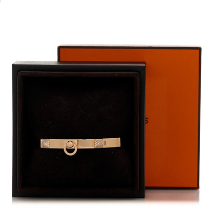 Hermes 18K Rose Gold Diamond PM Collier De Chien Bracelet ST 4 of 4