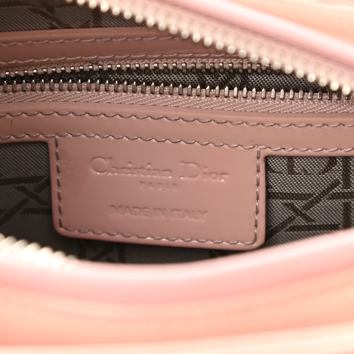 Patent Cannage Medium Lady Dior Rose Clair