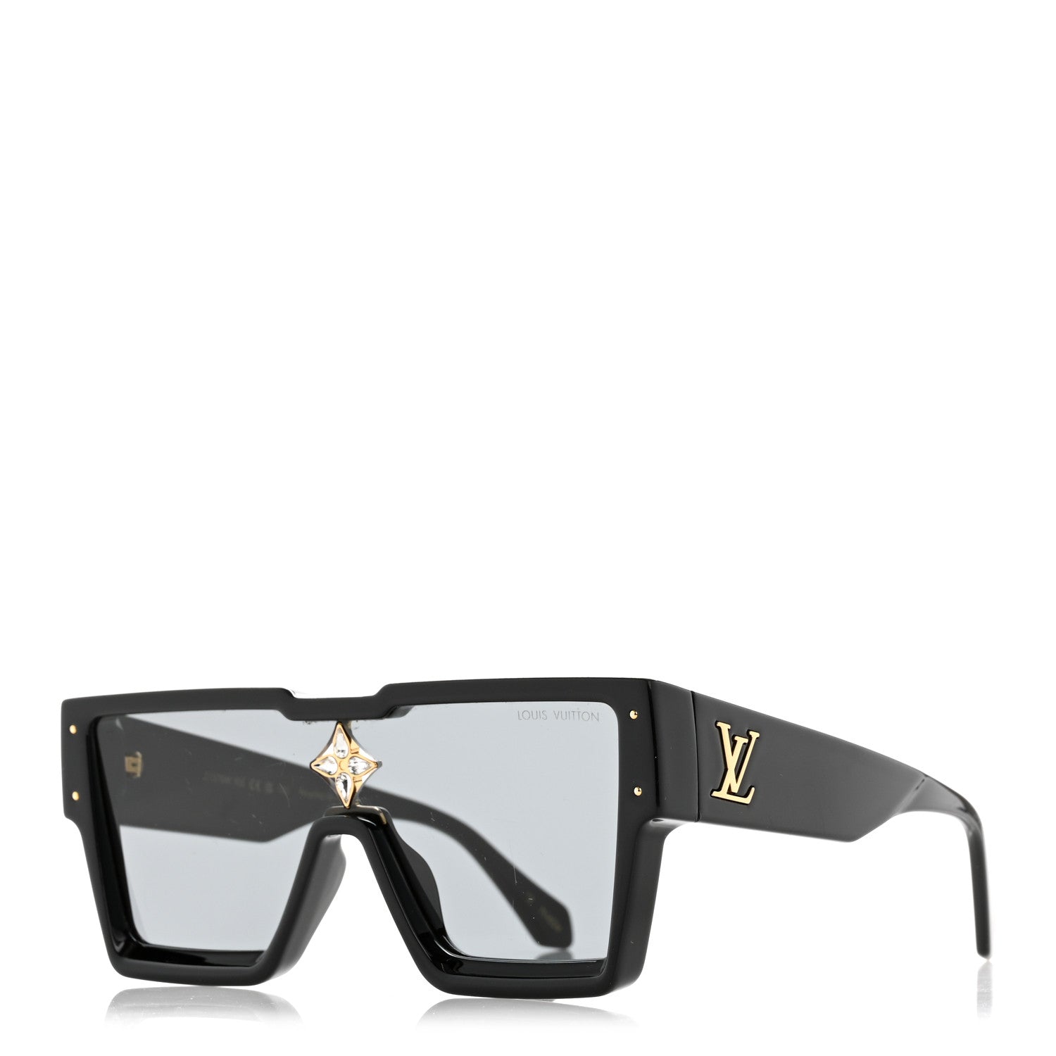 Louis Vuitton Acetate Swarovski Crystal Cyclone Sunglasses Z1578W Black 1 of 10