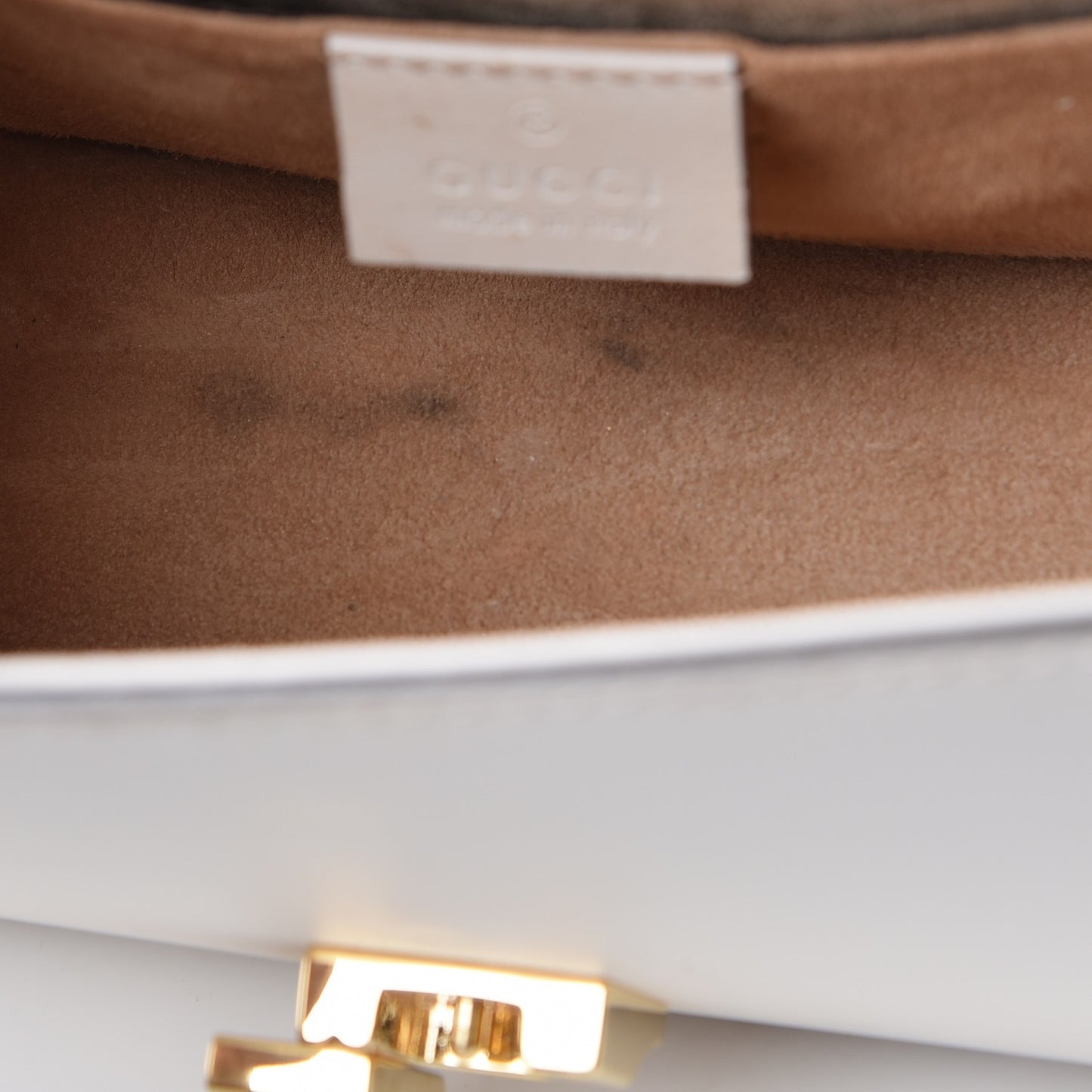 Calfskin Mini Sylvie Top Handle Bag White