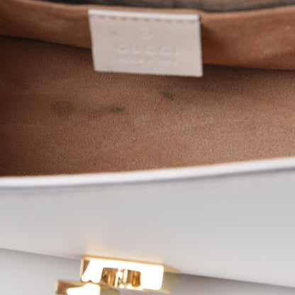 Gucci Calfskin Mini Sylvie Top Handle Bag White 8 of 19