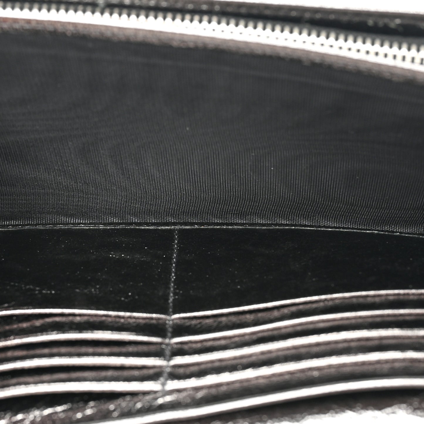 Metallic Calfskin Monogram Belle De Jour Clutch Silver