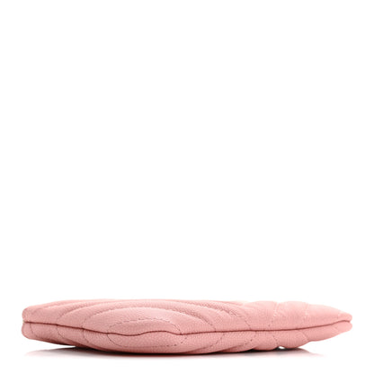 Chanel Flat Caviar Chevron Quilted Small Cosmetic Case Pink 4 of 8