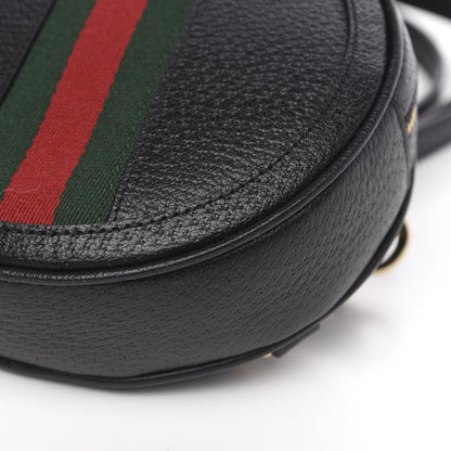 Gucci Grained Calfskin Web Mini Ophidia Round Backpack Black 8 of 9