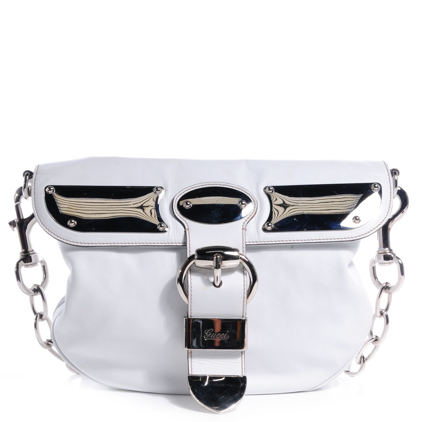 Leather Medium Romy Shoulder Bag White