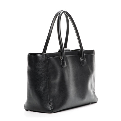 Chanel Calfskin Cerf Executive Shopper Tote Black 3 of 7