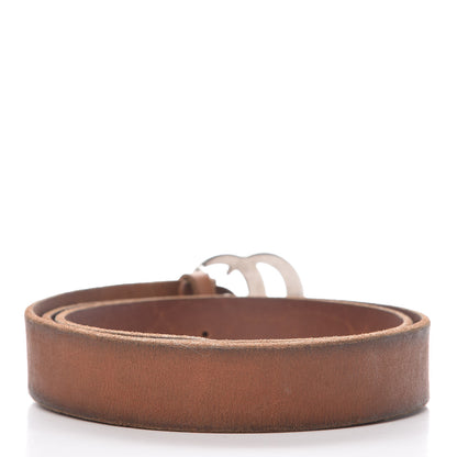 Gucci Cuoio Toscano Nickel Double Double G 30mm Belt 95 38 Cuir 3 of 9
