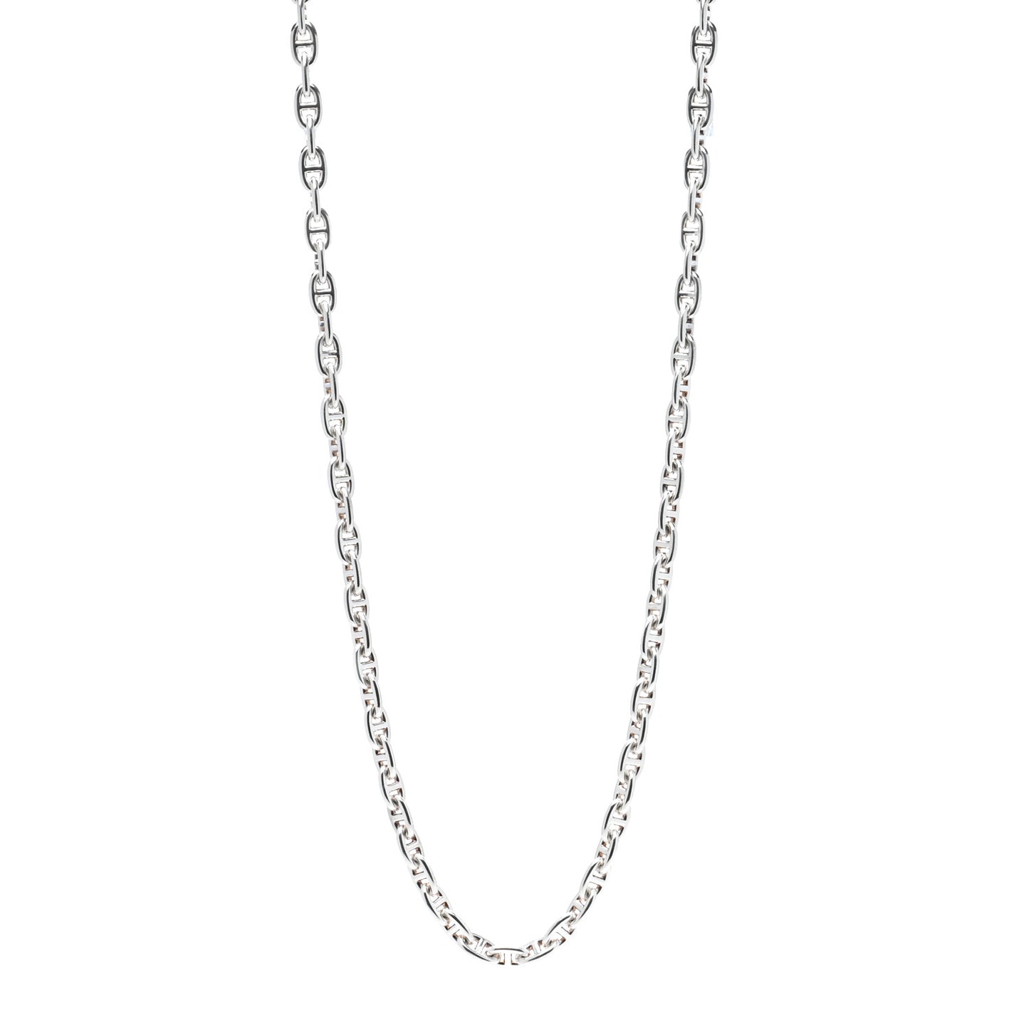 Sterling Silver Chaine d'Ancre Enchainee Long Necklace
