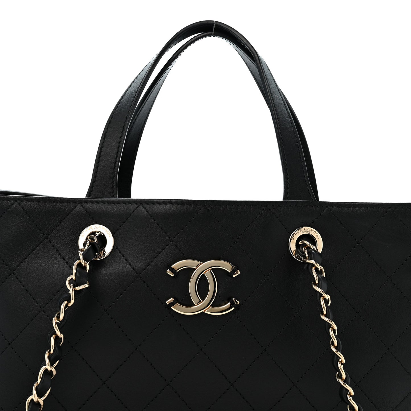 Calfskin Serial Shopper Tote Black
