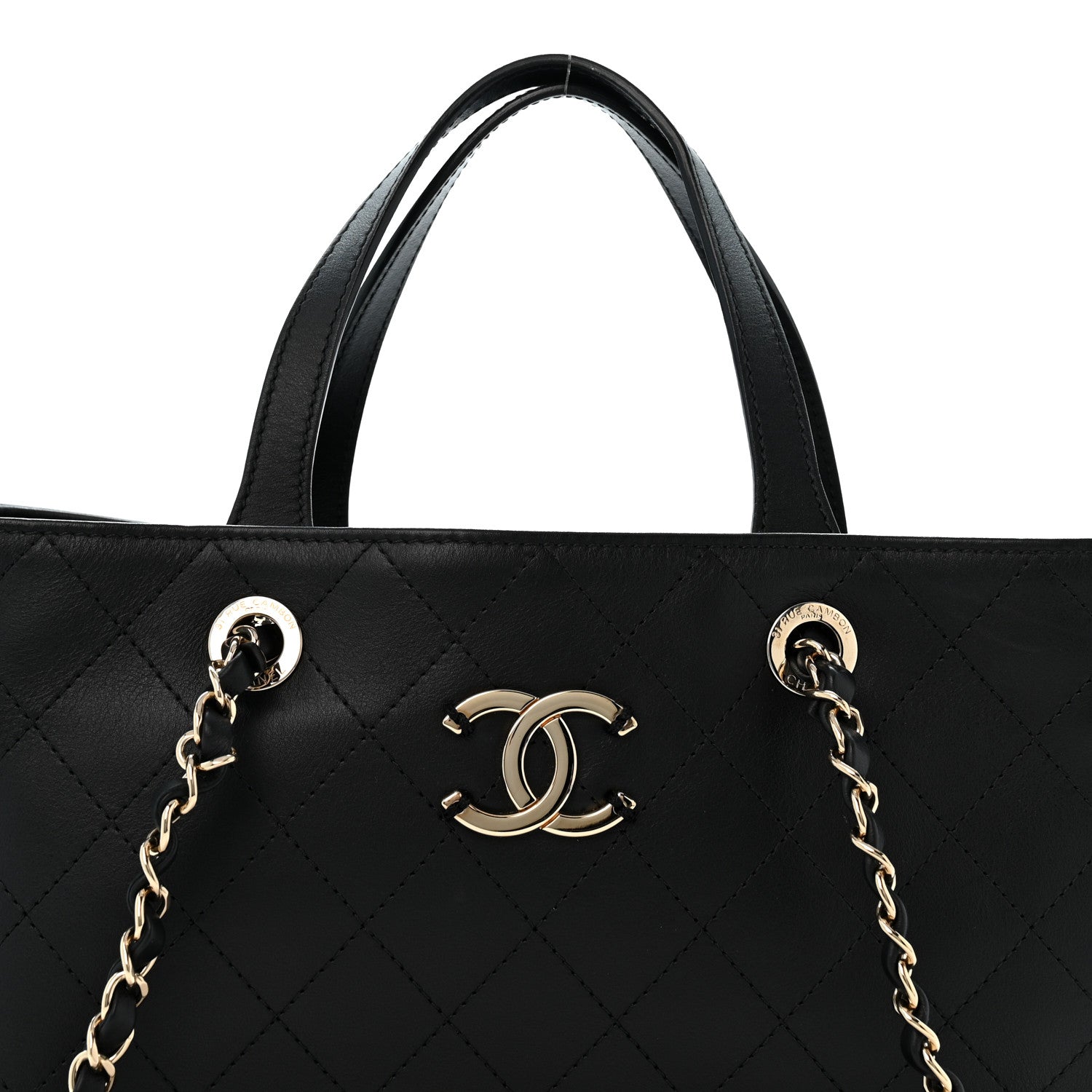 Chanel Calfskin Serial Shopper Tote Black 8 of 14