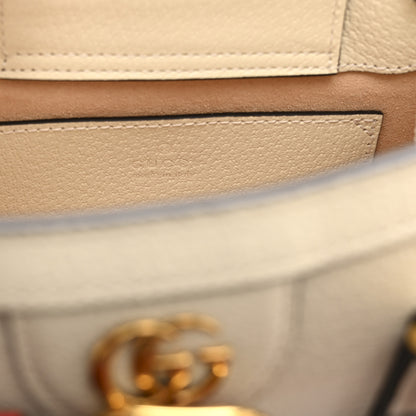 Gucci Textured Dollar Calfskin Web Mini Diana Tote Bag Mystic White 6 of 11