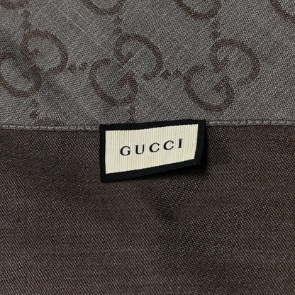 Gucci Wool Silk GG Monogram GGNat Scarf Anthracite 3 of 4