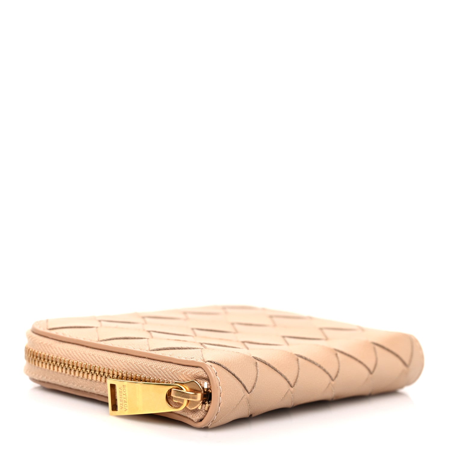 Bottega Veneta Nappa Intrecciato Zip Around Coin Purse Almond 4 of 6