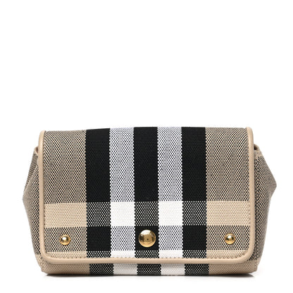 Burberry Canvas Check Hackberry Crossbody Bag Soft Fawn 1 of 8