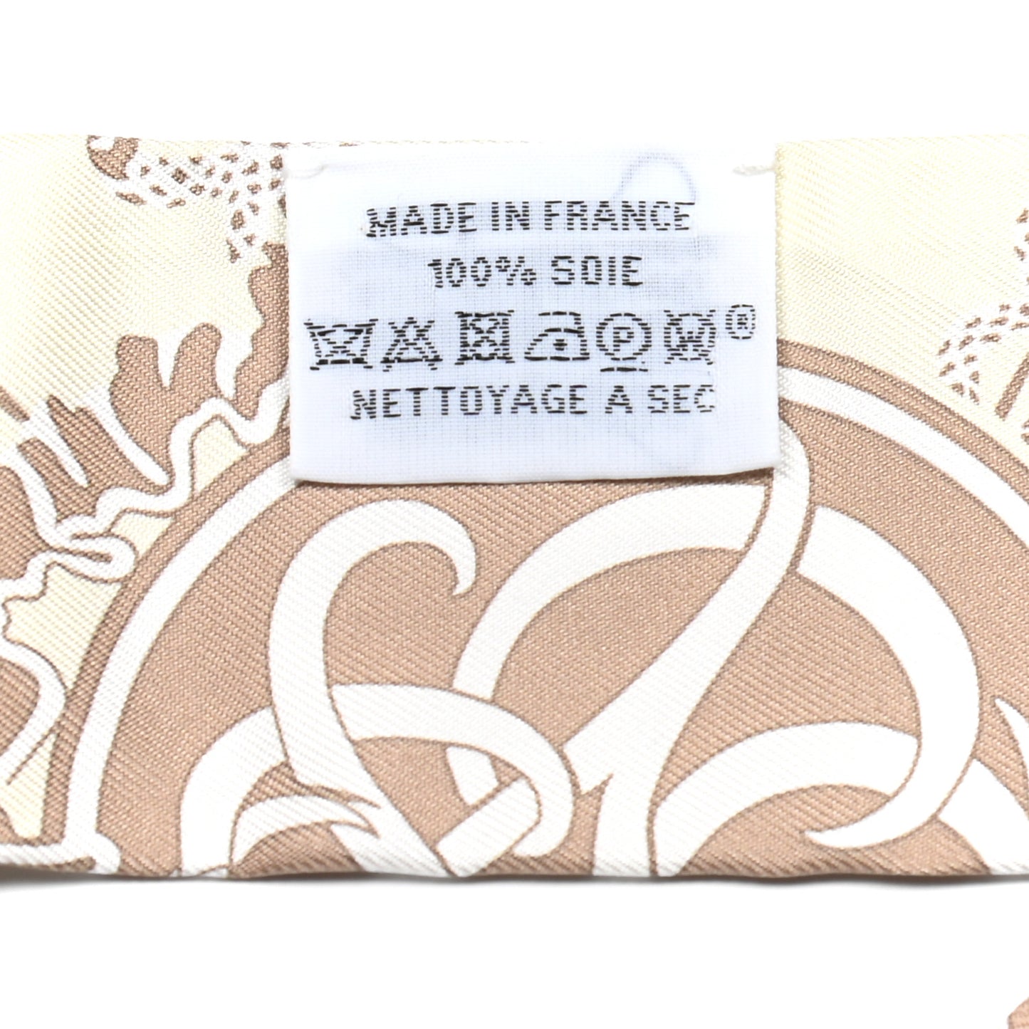 Silk Ex-Libris Twilly Creme Orange Beige