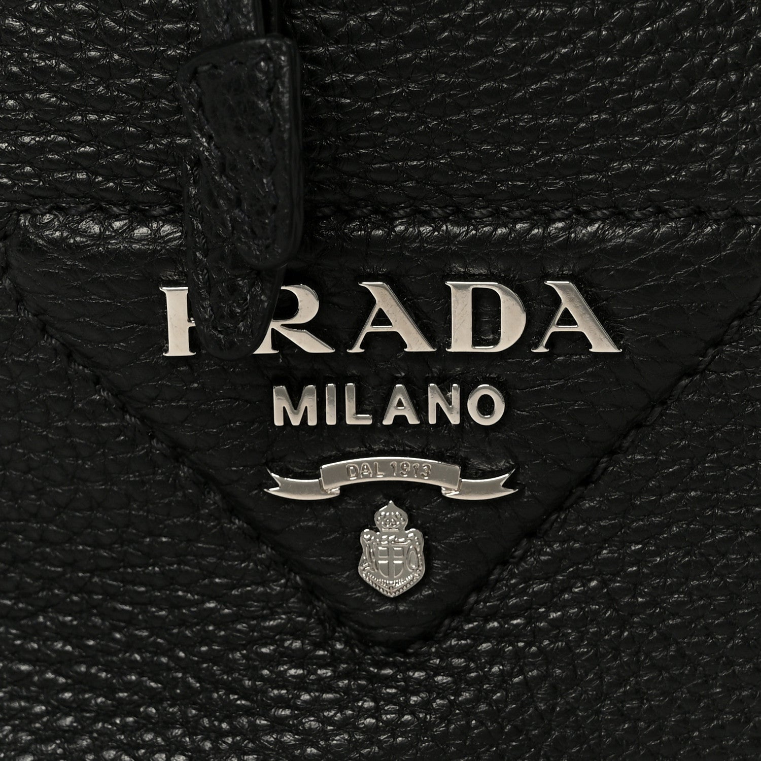 Prada Vitello Daino Soft Drawstring Bucket Bag Black 1867476