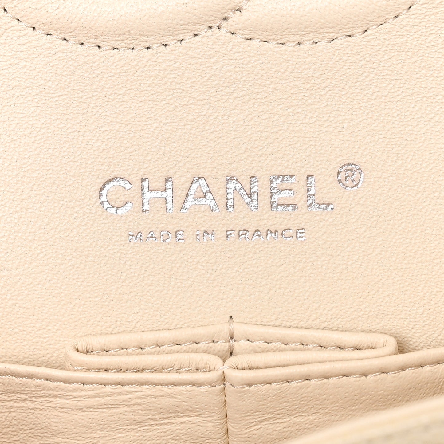 Iridescent Caviar Quilted Medium Double Flap White