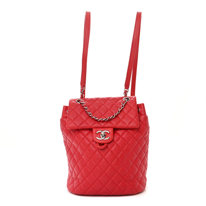 Chanel Calfskin Quilted Small Urban Spirit Backpack Red 1 of 10