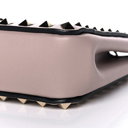 Valentino Garavani Vitello Rockstud Chain Clutch Poudre 10 of 10