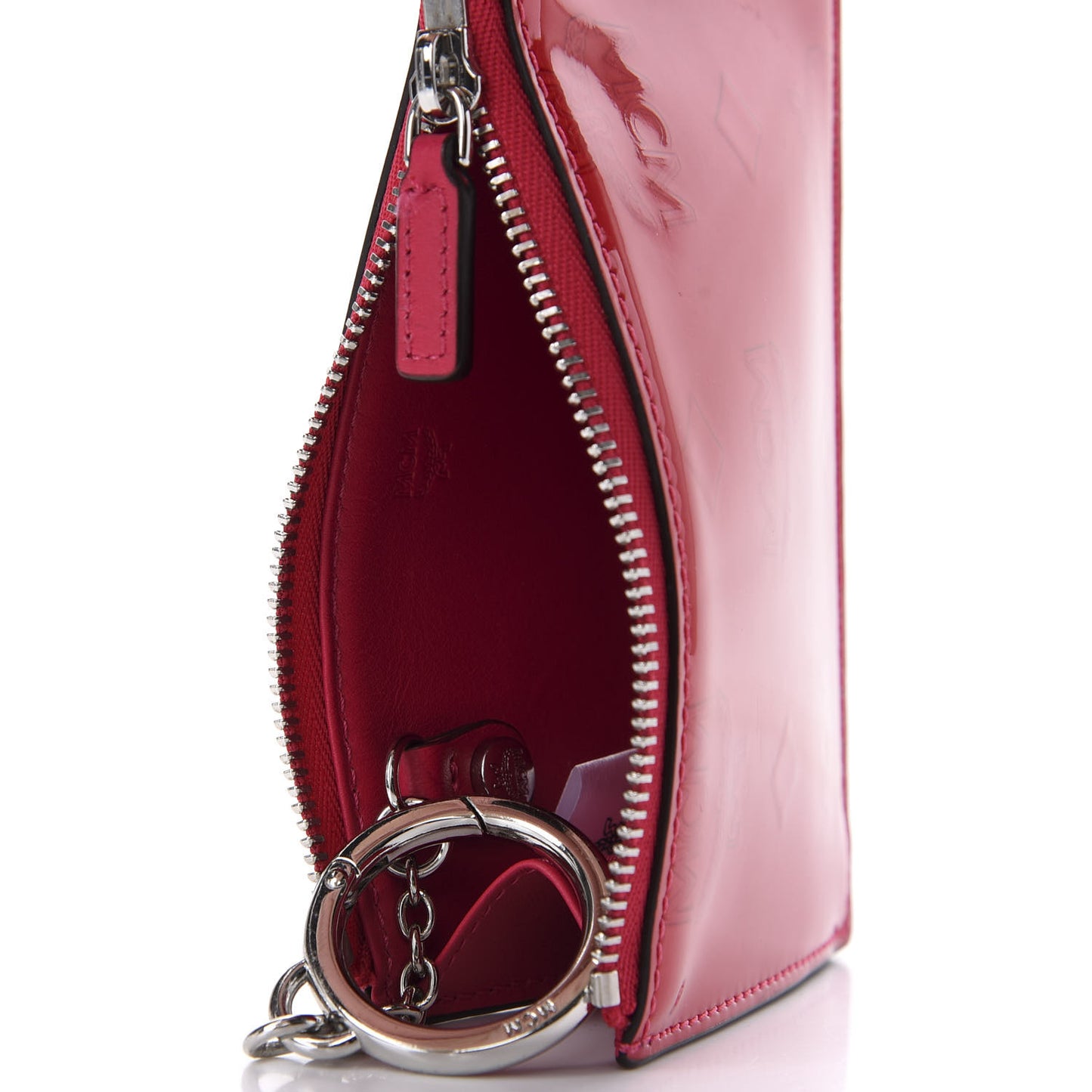 Patent Monogram Key Pouch Red