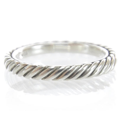 David Yurman Sterling Silver Stackable Cable Ring 6 1 of 5