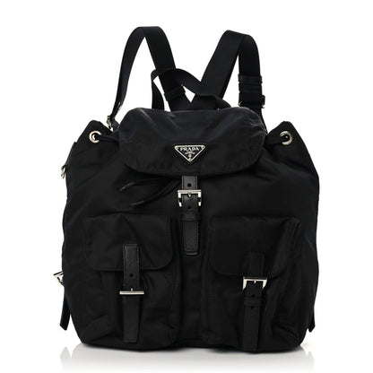 Prada Tessuto Nylon Saffiano Medium Backpack Black 1 of 9