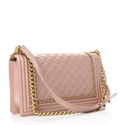 Chanel Aged Calfskin Quilted New Medium Jacket Boy Flap Pink 3 of 12