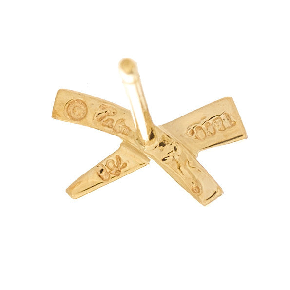 Tiffany 18K Yellow Gold Mini Paloma's Graffiti X Earrings 4 of 4