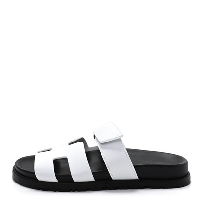 Hermes Calfskin Womens Chypre Sandals 36 White 1 of 12
