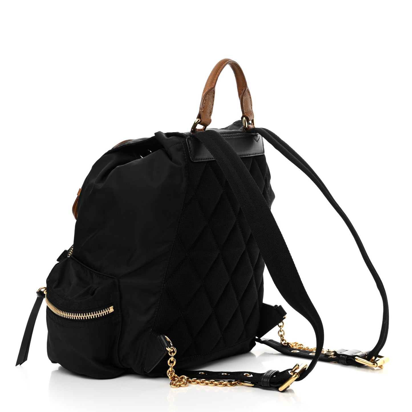 Nylon Medium Rucksack Backpack Black