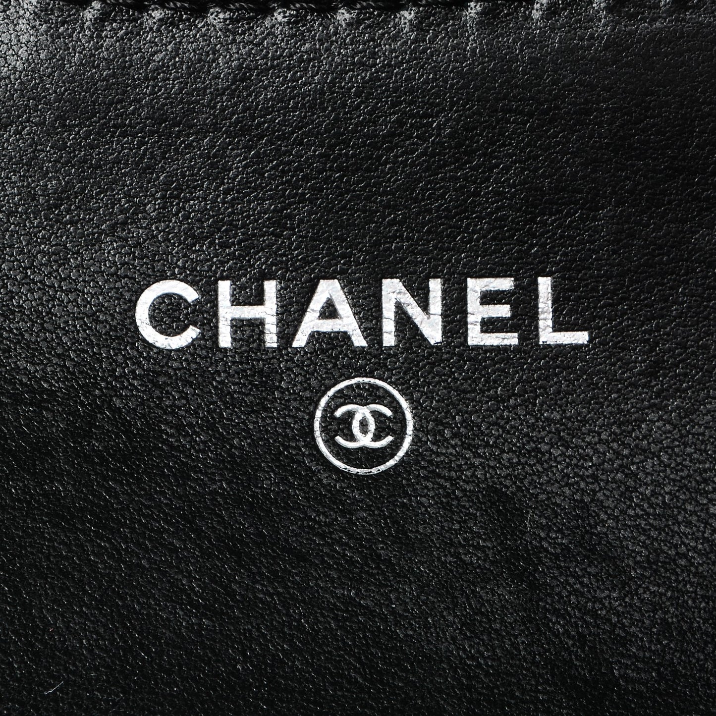 Lambskin Quilted Flap Card Holder Black