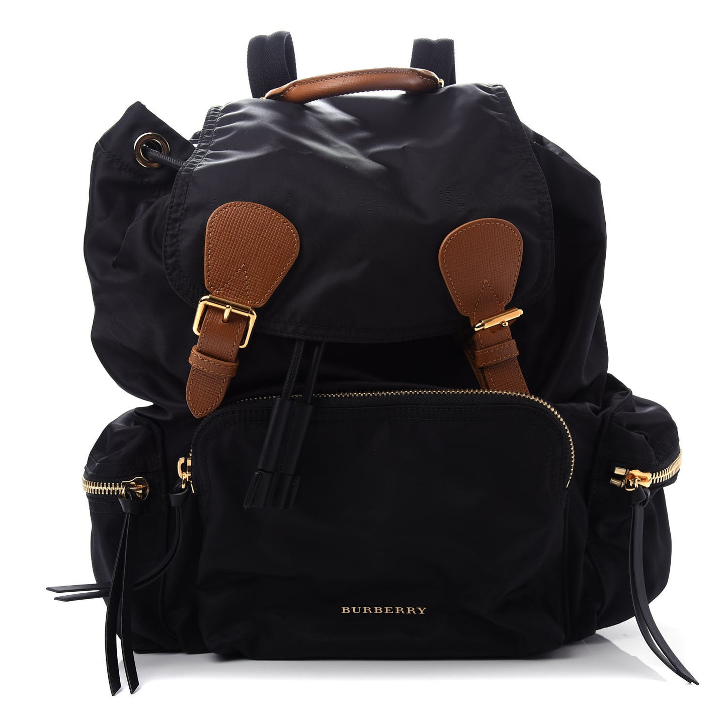 Nylon Large Rucksack Backpack Black