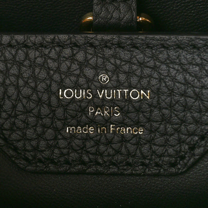 Louis Vuitton Taurillon Flower Chain Capucines MM Black Galet Gray Pearly Cream 6 of 10