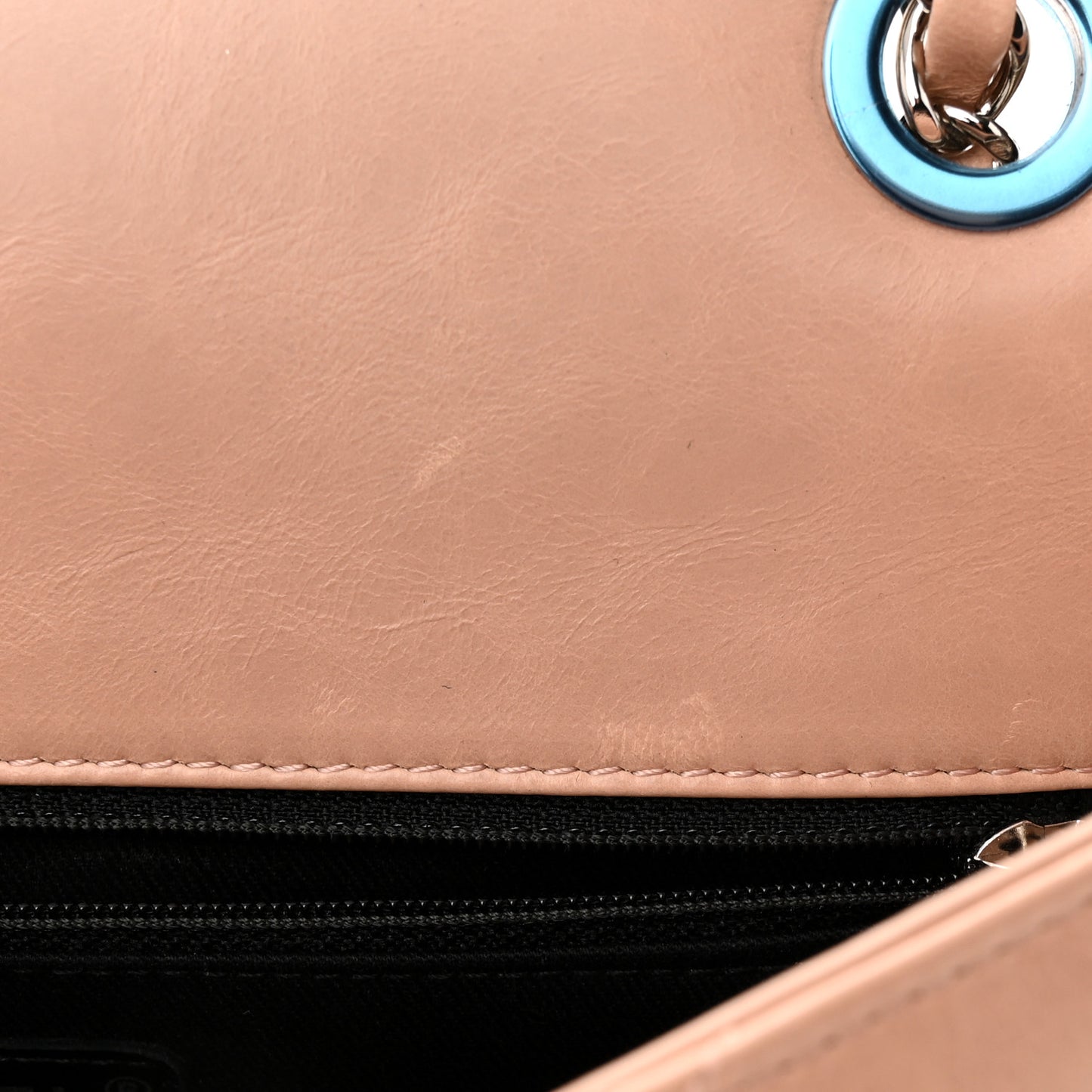 Glazed Calfskin Quilted Small CC Delivery Tote Light Pink
