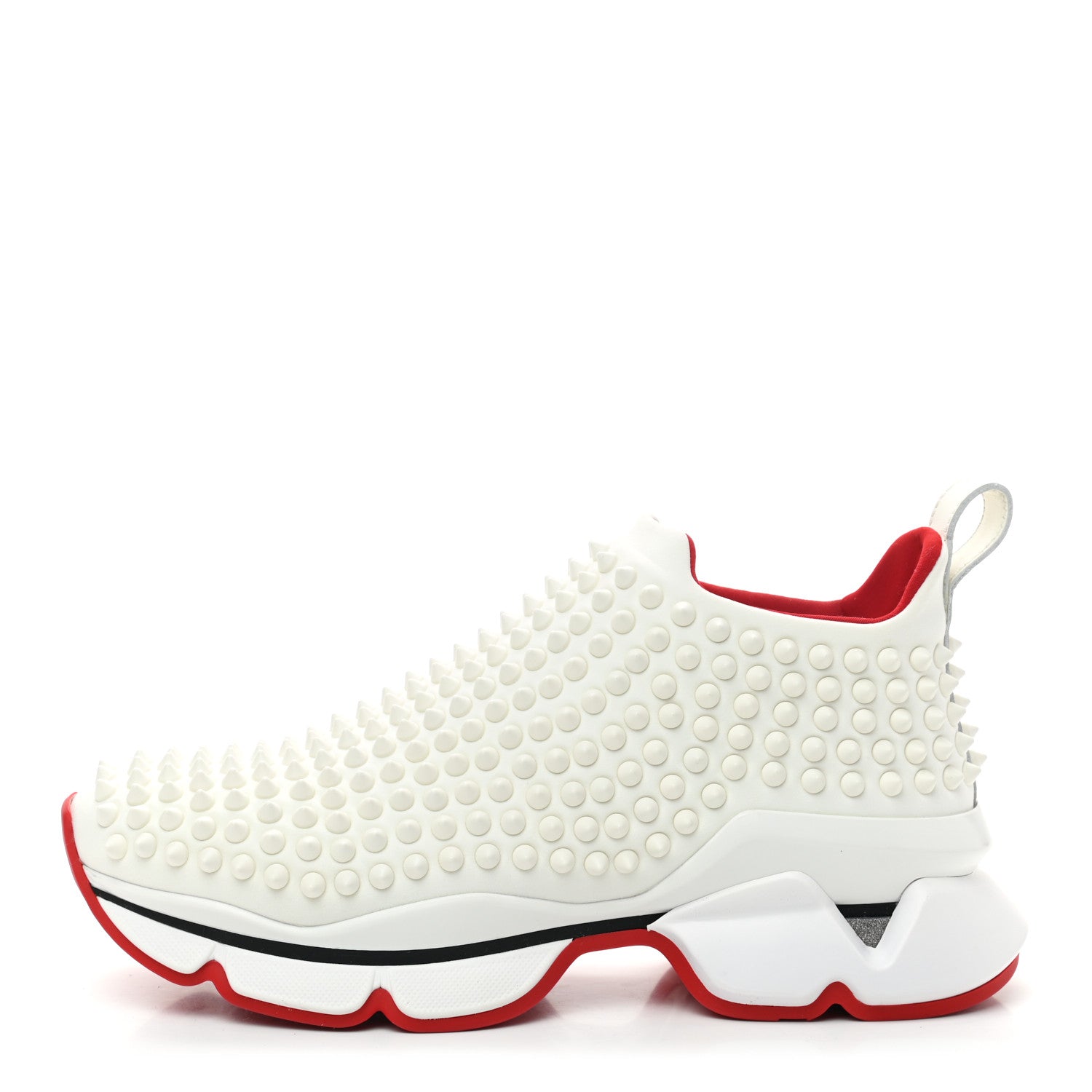Christian Louboutin Neoprene Spike Sock Donna Flat Sneakers 36 White Snow 1 of 8